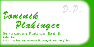 dominik plakinger business card